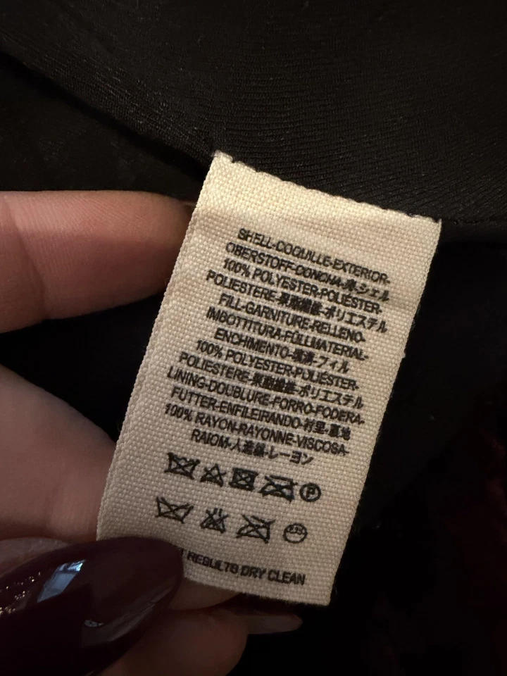 Chaqueta Free People Mujer Pequeña Púrpura Acolchada Terciopelo Longline Abrigo OB435754 Foto 4 de 4