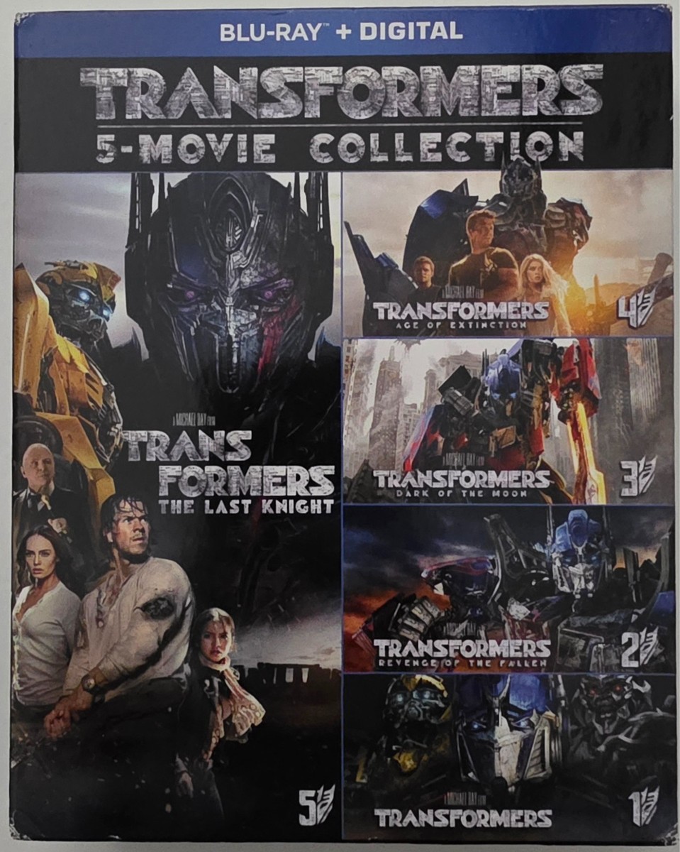TRANSFORMERS 5-MOVIE COLLECTION BLU RAY 6 DISCS WITH SLIPBOX FREE