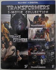 TRANSFORMERS 5-MOVIE COLLECTION BLU RAY 6 DISCS WITH SLIPBOX FREE USA SHIPPING