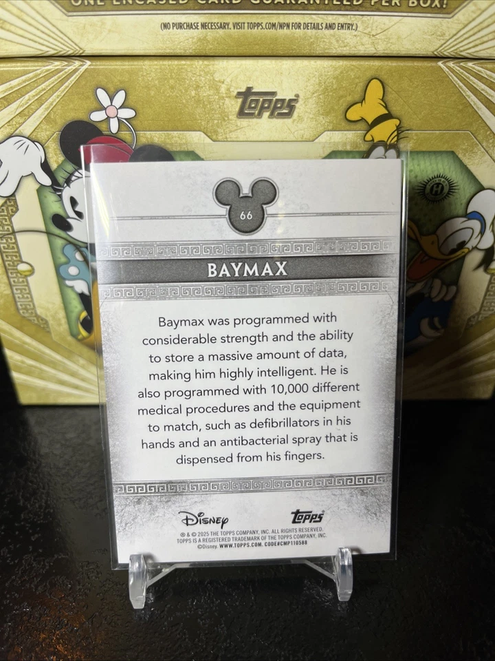 2025 Topps Disneyl Mint BAYMAX Big Hero 6 SILVER MINTED /50 - Bild 2 von 2