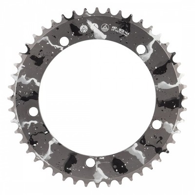 Origin8 Splat Track 48T Aluminum Chainring - CNC Machined 5-Bolt 144mm, Unique