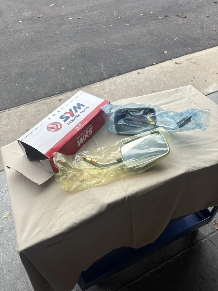 SYM Wolf Classic 150cc motorcycle mirrors, chrome, L & R , New Set, OEM - Image 2 of 2