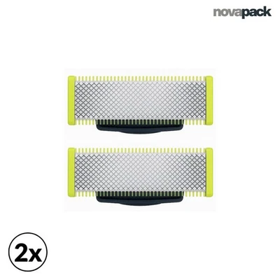 NOVABLADE 2x Ersatzklinge für Philips Rasier Kopf Klinge OneBlade QP2520/QP2530/QP2630