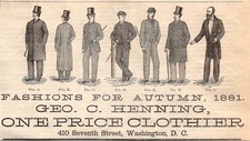 Fashions Autumn 1881 G Henning Washington DC ...