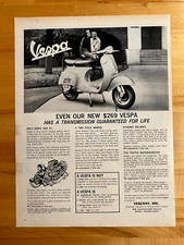 1964 Vintage Print Ad Vespa Scooters 10-1/2"x14"