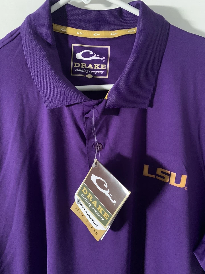 NOVA Camisa Polo Masculina Louisiana State LSU Tigers Sports SS Gola 2-XLarge 2XL - Imagem 3 de 4