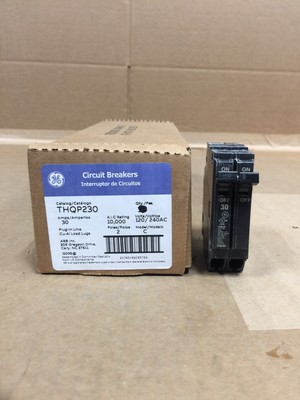 NEW GE THQP230 TYPE THQP 30A 120V PLUG IN BRAKER FREE 2 DAY AIR HOUSTON STOCK