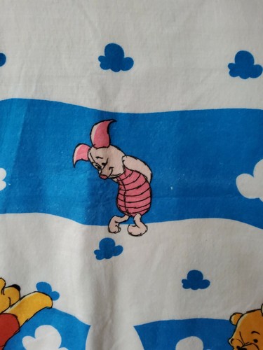 Manta Vinnie the Pooh Vintage Disney Doble Lechín Nubes Azul Hecha en EE. UU. - Imagen 2 de 9