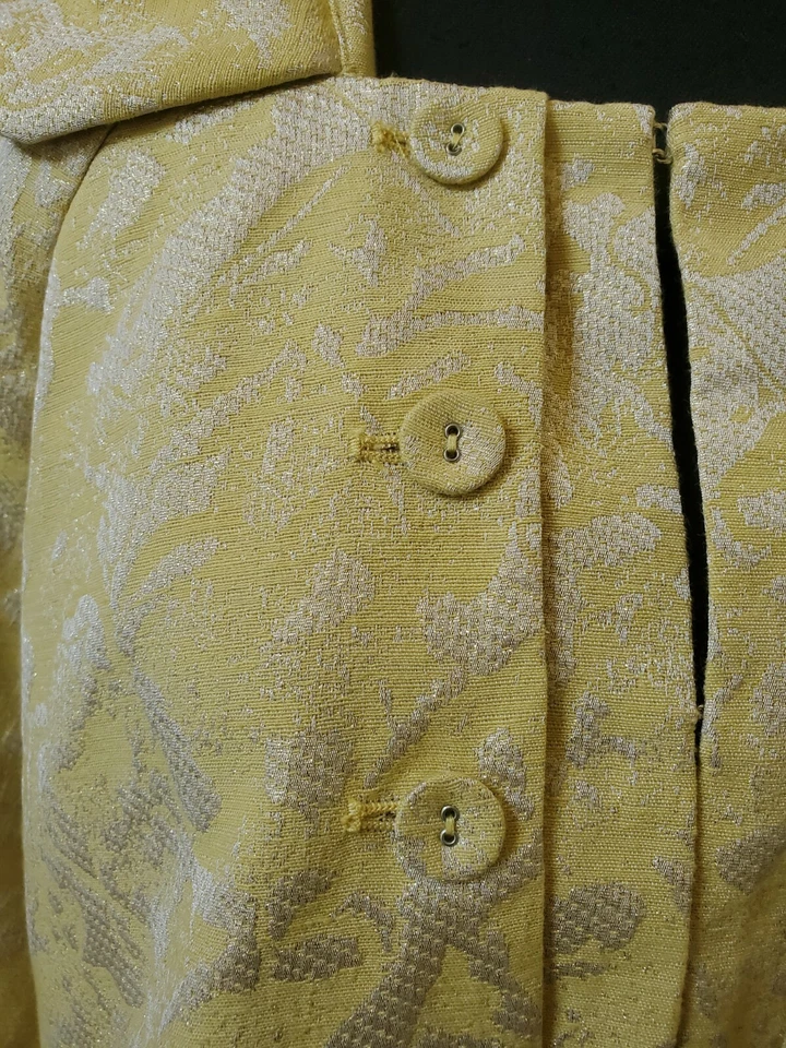 Chaqueta BOB MACKIE Amarilla y Plateada Estilo Retro Mod Look Diseño Forrada 12 Foto 3 de 4