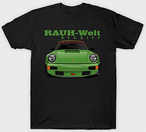 Porsche Turbo RWB RAUH WELT BEGRIFF T-shirt manica corta uomo unisex S-3XL nero - Foto 1 di 2