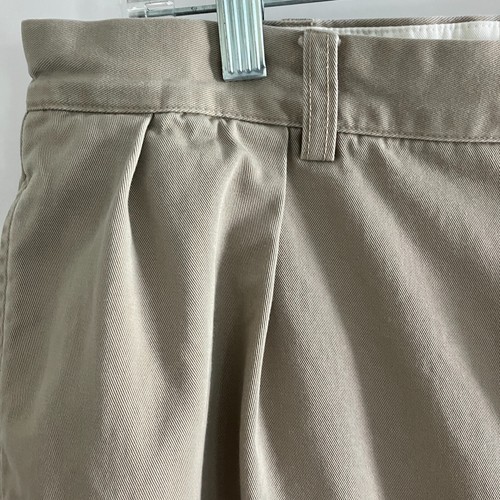 Polo Ralph Lauren Andrew Pants Men's 34x34 Beige Vintage Chino Pleated Y2K 90s - Picture 6 of 13