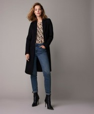 Summum Amsterdam Woman Long Slim Punto Milano Blazer Size 10 Uk Bnwt £218 Black