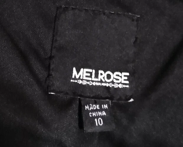 Vestido MELROSE Talla 10 Beige Negro Encaje Sin Mangas Elastizado Fiesta Usado en Excelente Condición Foto 3 de 4