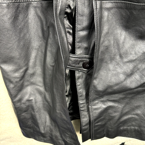 Nimbus William Barry Leather Trench Coat Men's Size 38 Lamb Skin Black - Picture 17 of 21