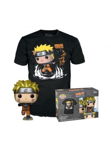Naruto POP! & Tee Vinyl Figur & T-Shirt Set Naruto T-Shirt NEW - 第 1/1 張圖片
