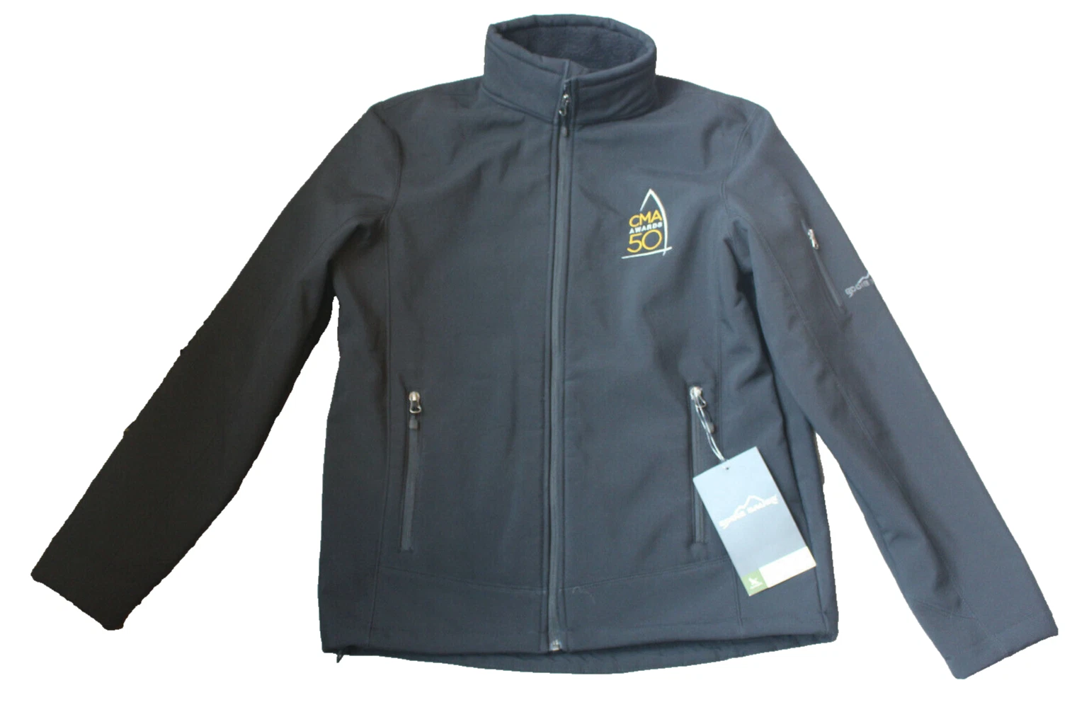 CMA Adwards 50 Eddie Bauer Rugged Ripstop Soft Shell Jacket Black Mens Medium