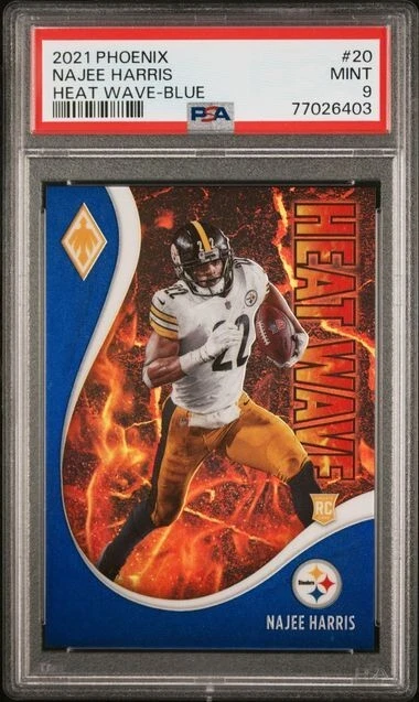 Najee Harris Panini Phoenix Heat Wave #20 Blue