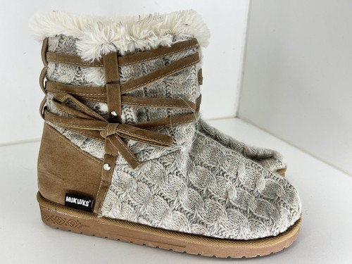 MUK LUKS Camila Knit Boots Womens 11 