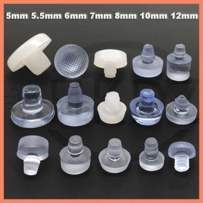 60 Stück 24 mm klare Glas-Tisch-Stoßstangen, Anti-Rutsch-Pads kontrollieren die Bewegung der Glastischplatte für Tischglasplatte, Gummi-Stoßdämpfer-Pads, Glas-Tischplatten-Saugnapf