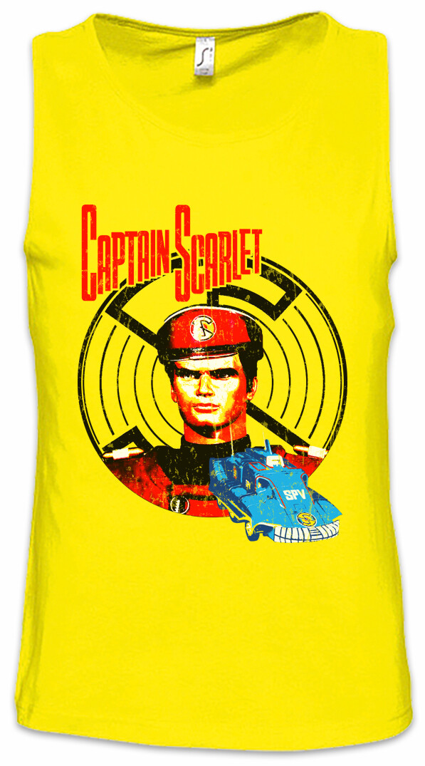 ALTRA Canotta uomo Captain Scarlet retrò e geek i nerd misteri