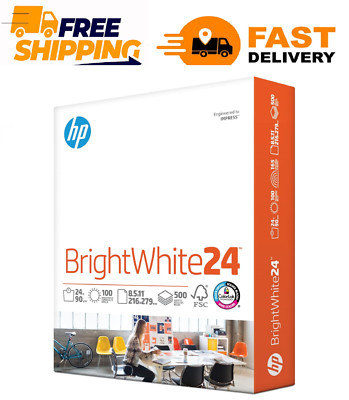 HP BrightWhite24 8.5'' x 11'' Inkjet Paper 24 lbs. 100 Brightness 500 Sheets/Ream