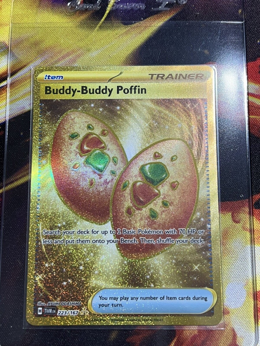 Buddy Buddy Poffin 223/167 - Gold Hyper Rare Alt Art - Pokemon TWM