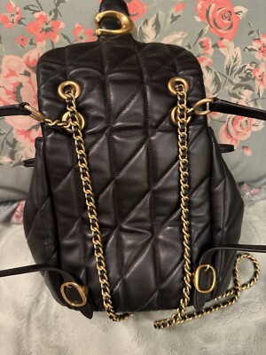 Coach Black Quilted Leather Backpack with Gold Chain Accents COACH Tabby Quilted Backpack in Black | Lyst main image 2