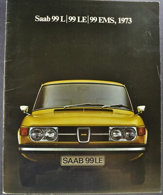 1973 Saab 99 Catalog Sales Brochure L LE EMS Sedan Excellent Original 73