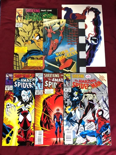 Amazing Spider-Man # 390 391 392 393 Full "Shrieking" + Ad Acetate Cel Venom NM-