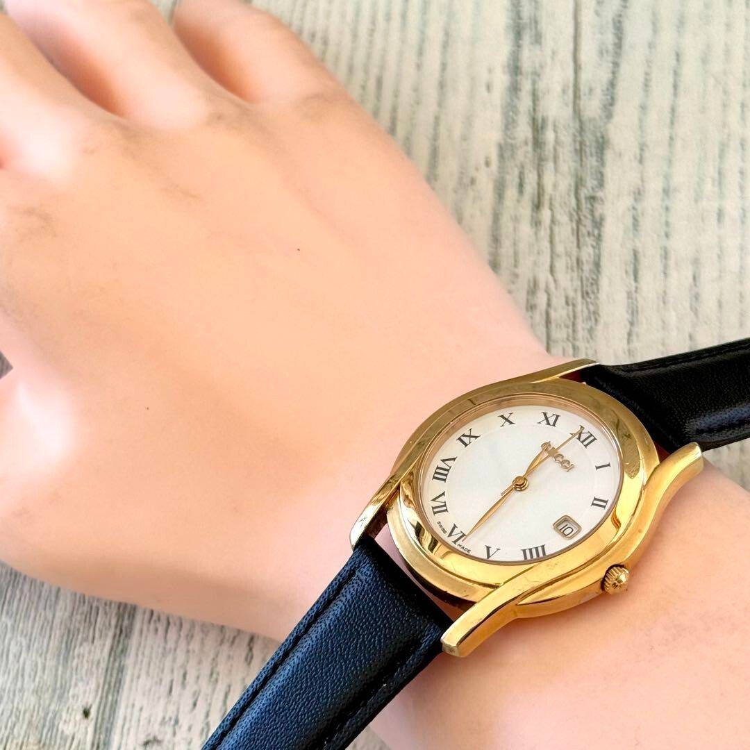 GUCCI 5400M クォーツ腕時計 USED Excellent] GUCCI 5400M White Dial x Roman Gold Men's Watch No