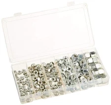 Neiko 50428A Nylon Lock Nut Assortment Kit with Carrying Case, 146 Pieces | SAE