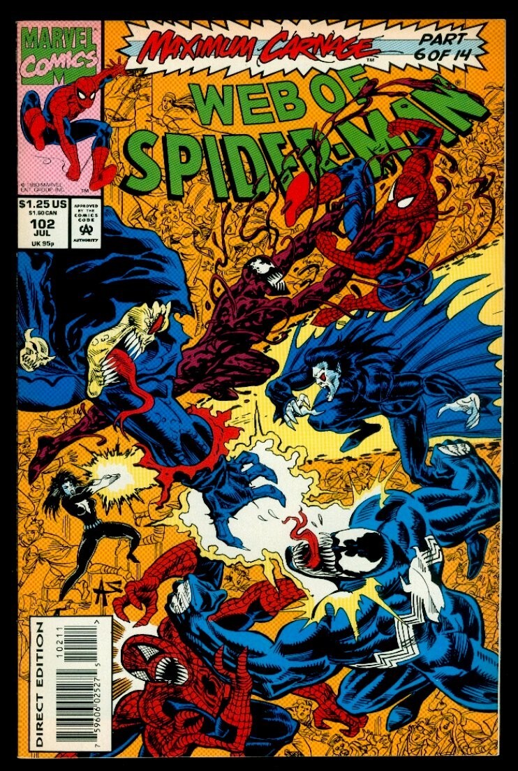 Marvel Comics Web Of SPIDER-MAN #102 Maximum Carnage Part 6 NM/M