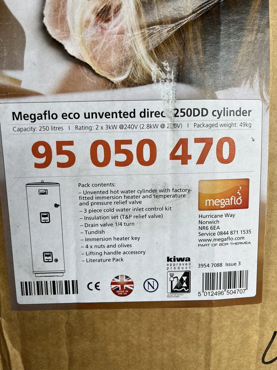 HEATRAE SADIA MEGAFLO ECO 250DD DIRECT UNVENTED UNVENTED HOT WATER CYLINDER  250L | eBay