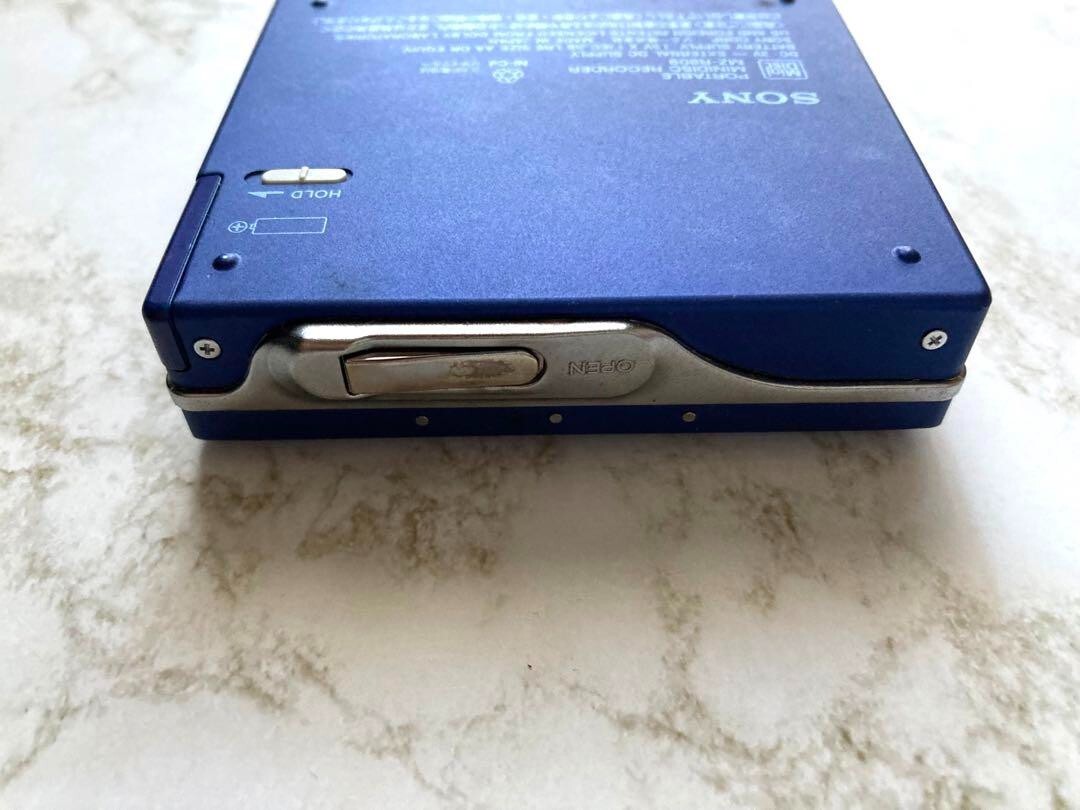 SONY WALKMAN MZR909 MD PORTABLE MINIDISC RECORDER MD Blue Color From