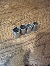 4 Pc Snap On 1/2" Drive Made in USA 1/2”, 9/16”, 5/8”, 11/16" Shallow Socket Set