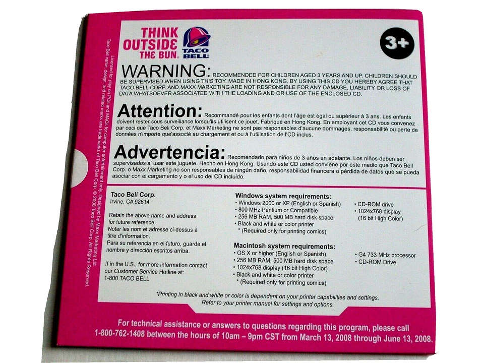 Taco Bell's Comics Constructor PC CD Neptune Quest - Issue 1 of 4 NEW Unopened - Image 2 of 2