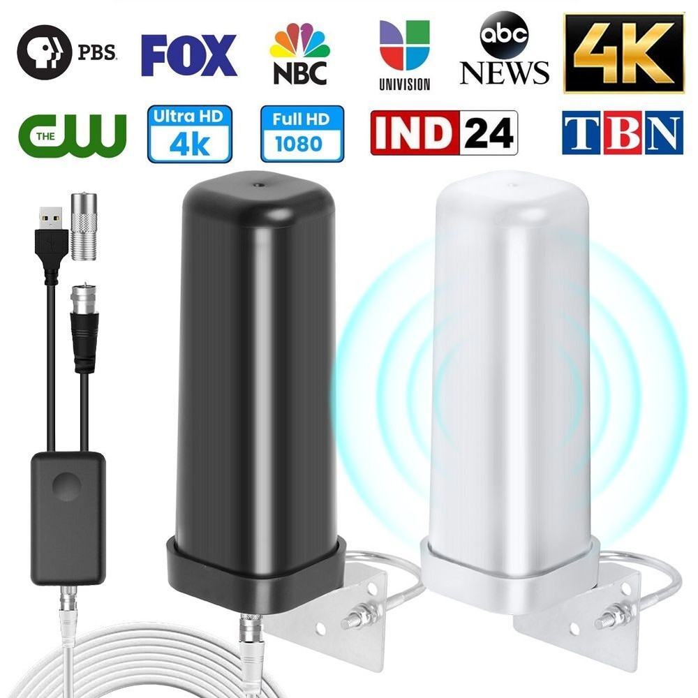 HDTV 1080P Outdoor HD 4K Digital TV Antenna 360° Signal Amplified 6000 Miles US