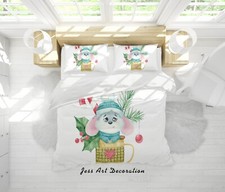 3D Mouse Cup Cartoon Kids Quilt Cover Set Duvet Cover Bedding Pillowcases