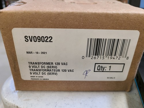 BROAN BEST PART# SV09022 TRANSFORMER HOOD SWITCH 120 VAC 9 VOLT DC NEW!! - Picture 1 of 1