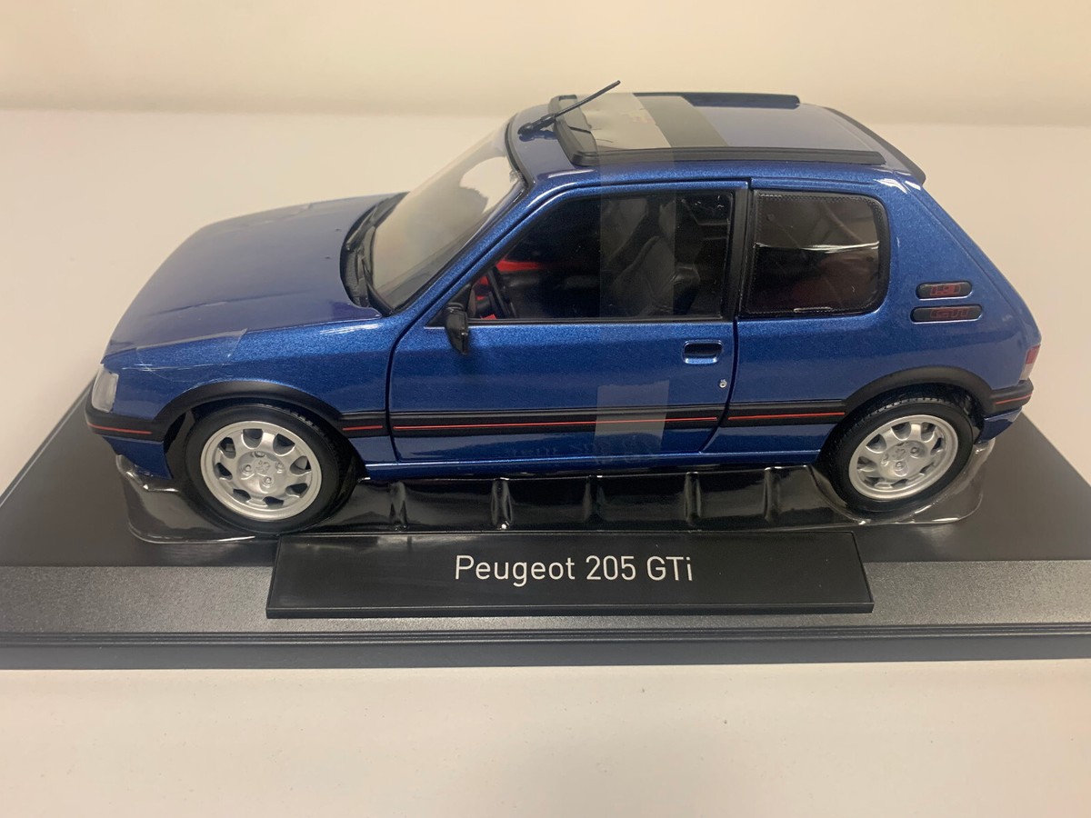 Norev 1/18 Peugeot 205 GTi 1.9 1992 Miami Blue with Sunroof Classic Hot Hatch Ne