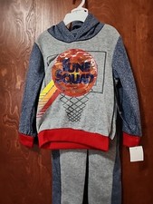 Space Jam Boys Size 4 Hoodie Sweat Shirt Pants Set Outfit Tune Squad