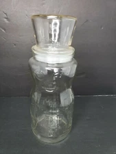 Vintage Planters Mr. Peanut 75th Anniversary Glass Cannister Jar w/ Hat Lid Nuts