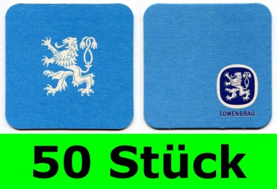 50 Stück Bierdeckel Löwenbräu München für Party Grillfest Bar Theke Tresen