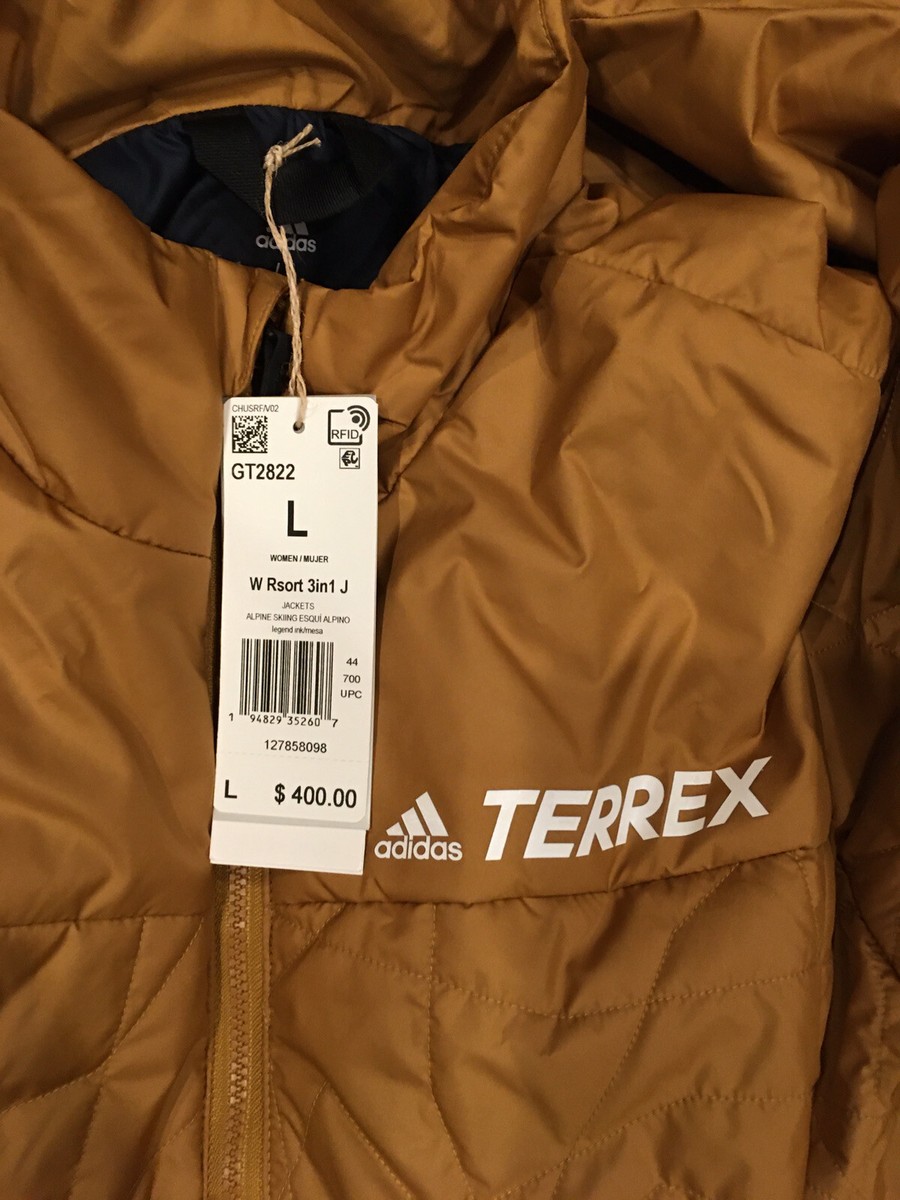Adidas Terrex Primaloft Resort 3-in-1 Snowboard Ski Jacket Blue