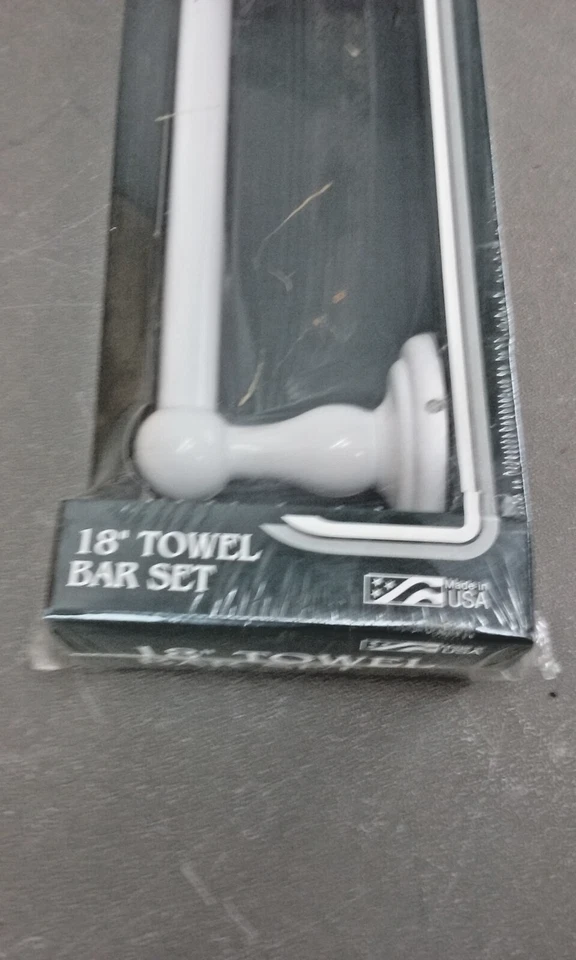 Jamestown Franklin Latón Blanco 18" Toallero Baño Decoración Sellado Nuevo Antiguo Stock Foto 2 de 4