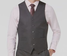 125 $ Marc New York Męska szara schludna nowoczesna krój stretch kamizelka garnitur kamizelka L/XL