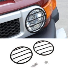 Fit For Toyota FJ Cruiser 2007-2014 Black Metal Front Head Light Lamp Cover Trim