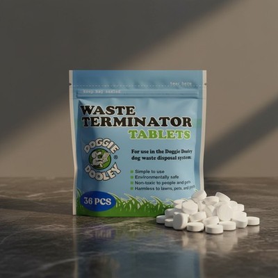 36 Waste Tablets for Doggie Dooley System - Breaks Down Pet Waste Easily