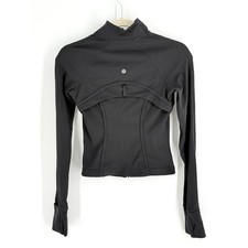 Lululemon Define Cropped Jacket Nulu Black Athleisure 4 Activewear Luxury Workou