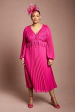 Coast Magenta Midi Dress Womens Occasion Dresses